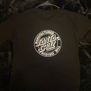 Black Santa Cruz skateboards shirt